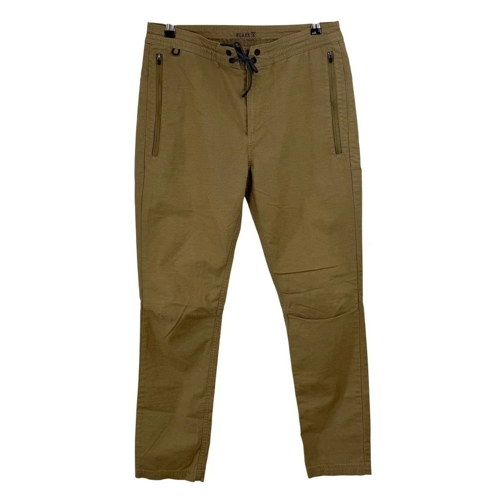 ROARK‎ LAYOVER TRAVELER Pants Men 32 DARK KHAKI Travel ADVENTURE